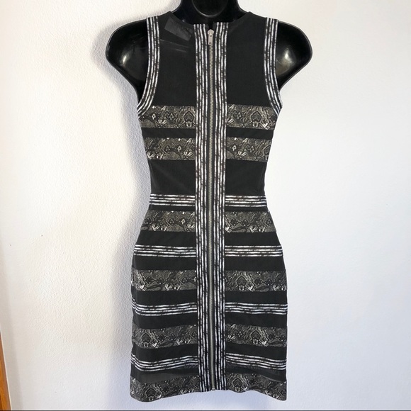 Nasty Gal XXS Black bandage Body Con dress - Picture 4 of 8